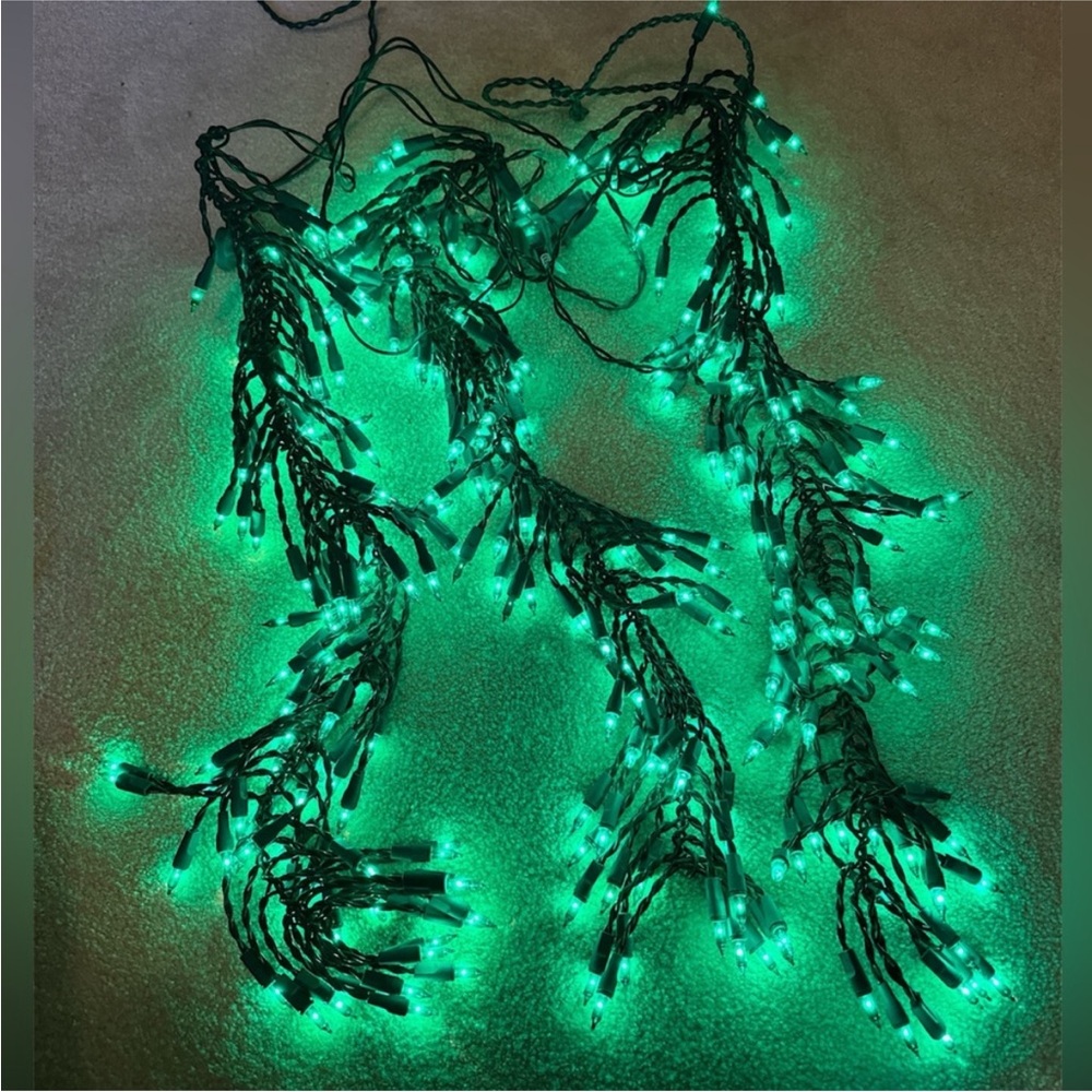 Green holiday swag lights indoor or outdoor lot of 3 New